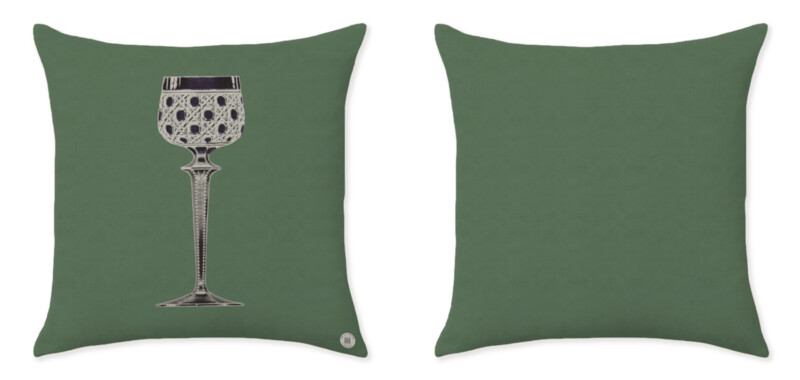 WINE AND DINE GREEN BIG CUSHIONS