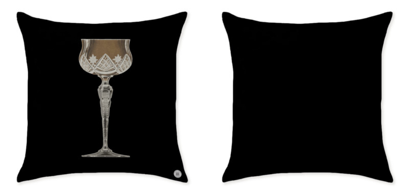 WINE AND DINE BLACK BIG CUSHIONS