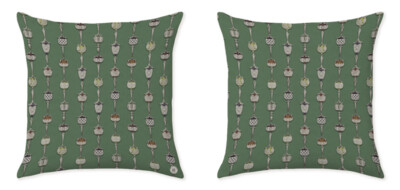 WINE AND DINE GREEN CUSHIONS