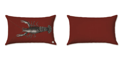 THE LOBSTER/TURBOT RED CUSHIONS