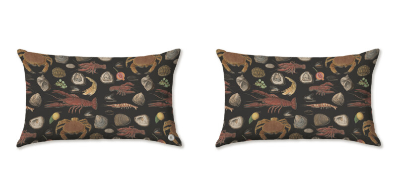 THE OYSTER / SEAFOOD BLACK CUSHIONS