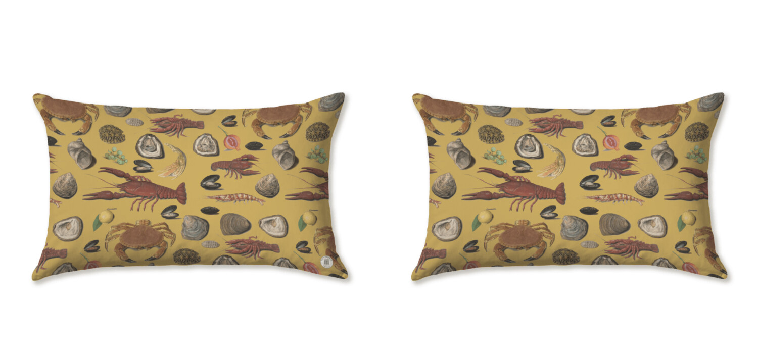 THE OYSTER / SEAFOOD YELLOW CUSHIONS