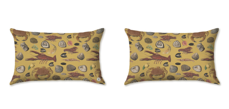 THE OYSTER / SEAFOOD YELLOW CUSHIONS
