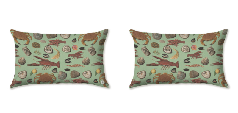 THE OYSTER / SEAFOOD GREEN CUSHIONS