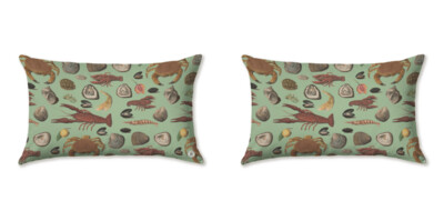 THE OYSTER / SEAFOOD GREEN CUSHIONS