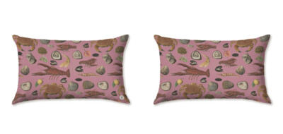 THE OYSTER / SEAFOOD PINK CUSHIONS
