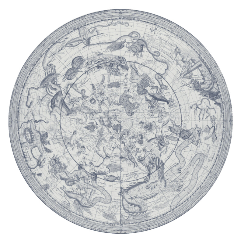 STAR CHART GREY BLUE CEILING/WALL STICKER