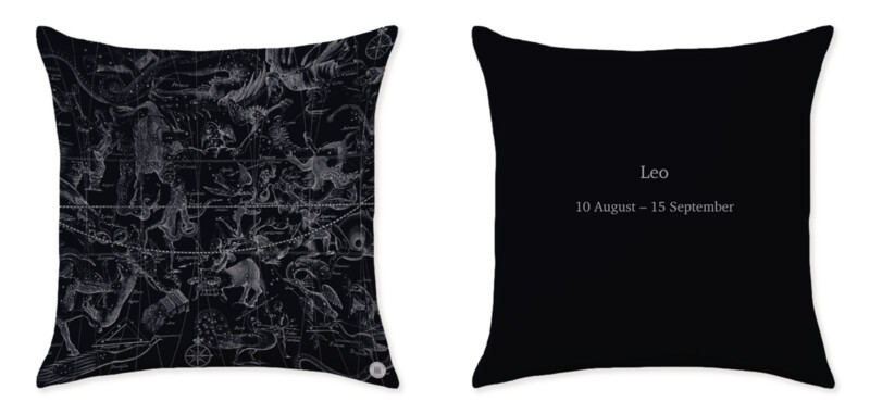 STAR CHART ZODIAC DARK BLUE CUSHIONS ℗