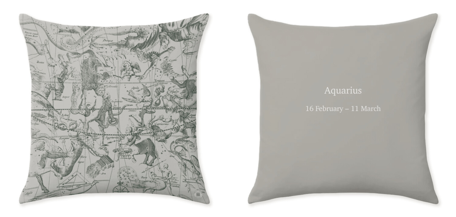 STAR CHART ZODIAC GREEN CUSHIONS ℗