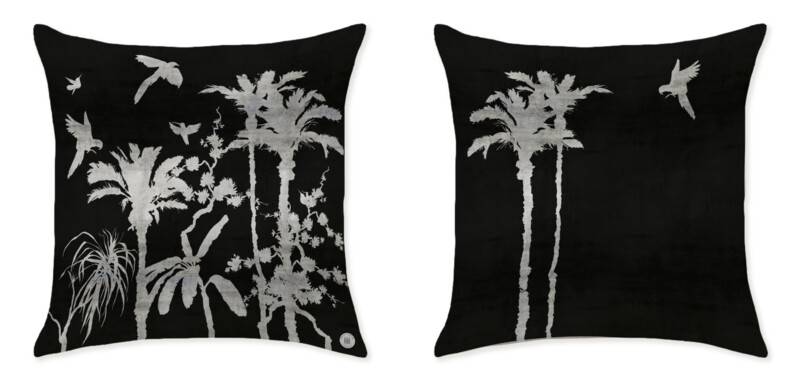 PALMS BLACK CUSHIONS