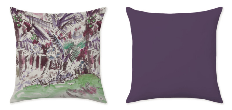 SUMATRA GREEN / PURPLE CUSHIONS