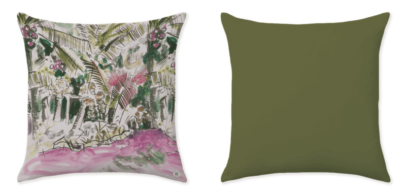 SUMATRA PINK /GREEN CUSHIONS