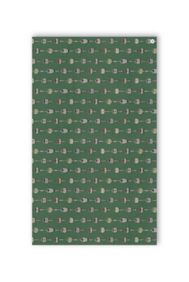 WINE AND DINE GREEN TABLECLOTH