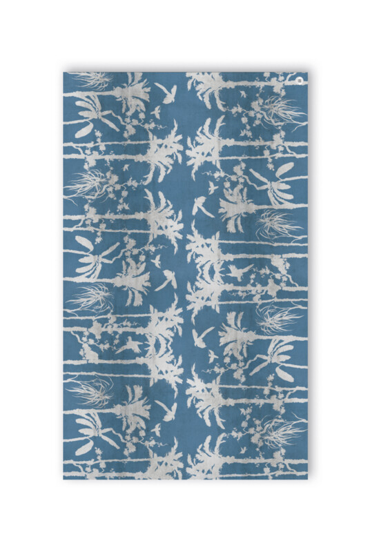 PALMS BLUE TABLECLOTH