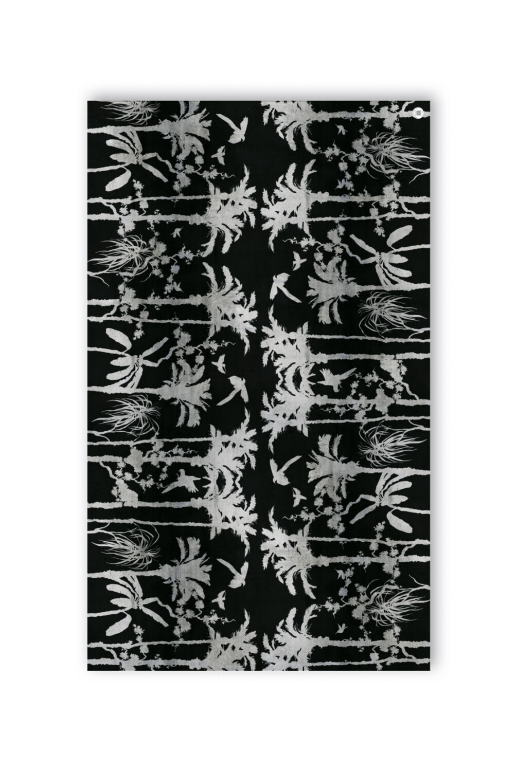 PALMS BLACK TABLECLOTH