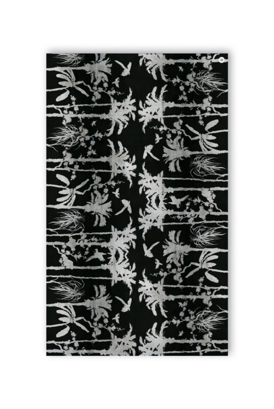 PALMS BLACK TABLECLOTH
