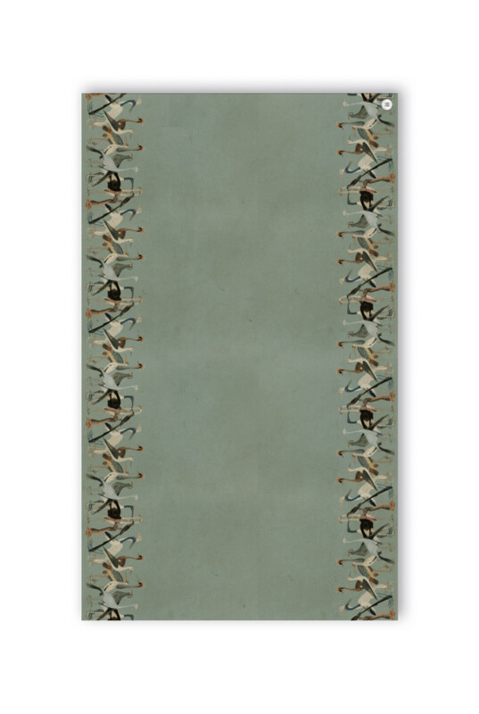 IBIS GREEN TABLECLOTH