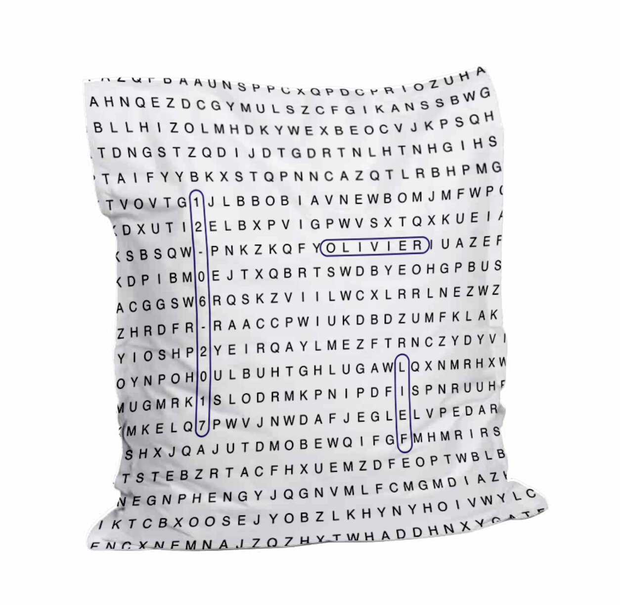 WORD PUZZLE WHITE BEANBAG ℗