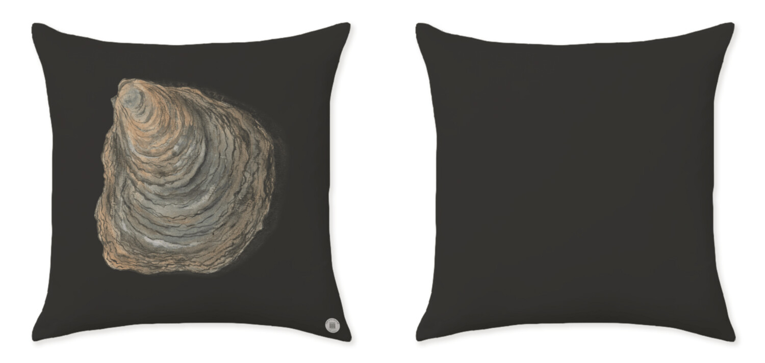 THE OYSTER  BLACK CLOSE UP CUSHIONS