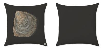 THE OYSTER BLACK CLOSE UP CUSHIONS