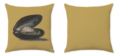 THE OYSTER MUSSLE YELLOW CLOSE UP CUSHIONS