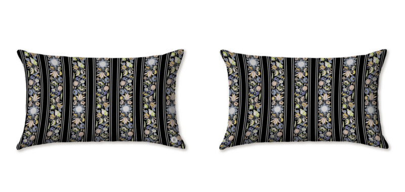 COQUELICOT BLACK  CUSHIONS