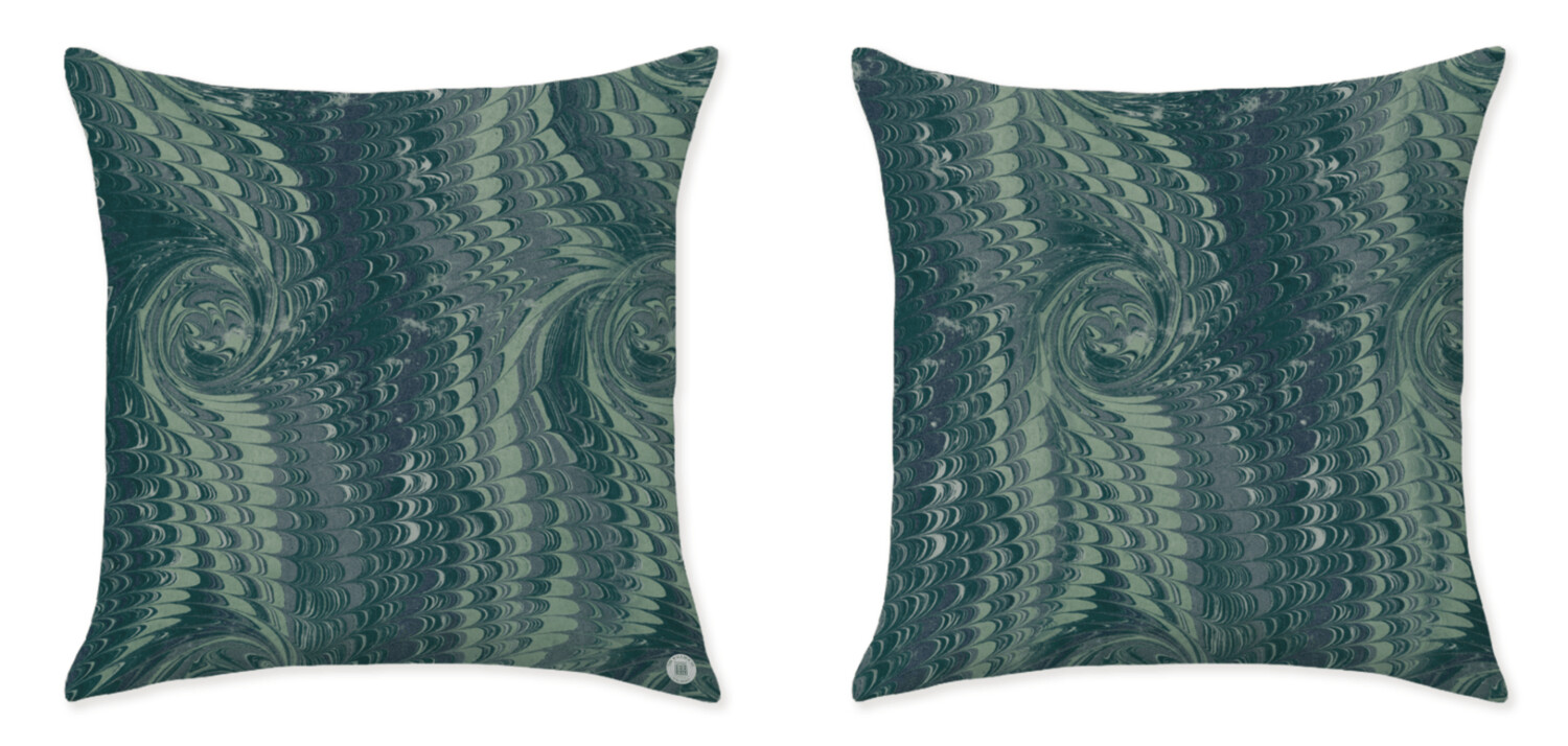 NOTEBOOK MARBLE AQUA CUSHIONS