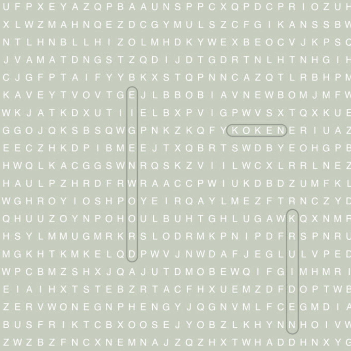 WORD PUZZLE GREEN €49.50m2 ℗