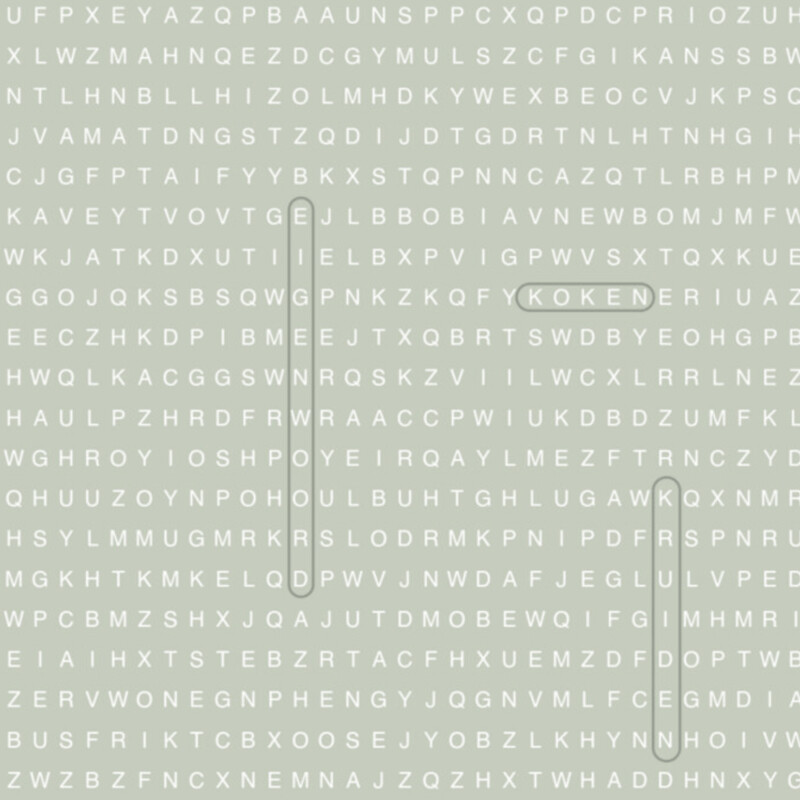 WORD PUZZLE GREEN €49.50m2 ℗