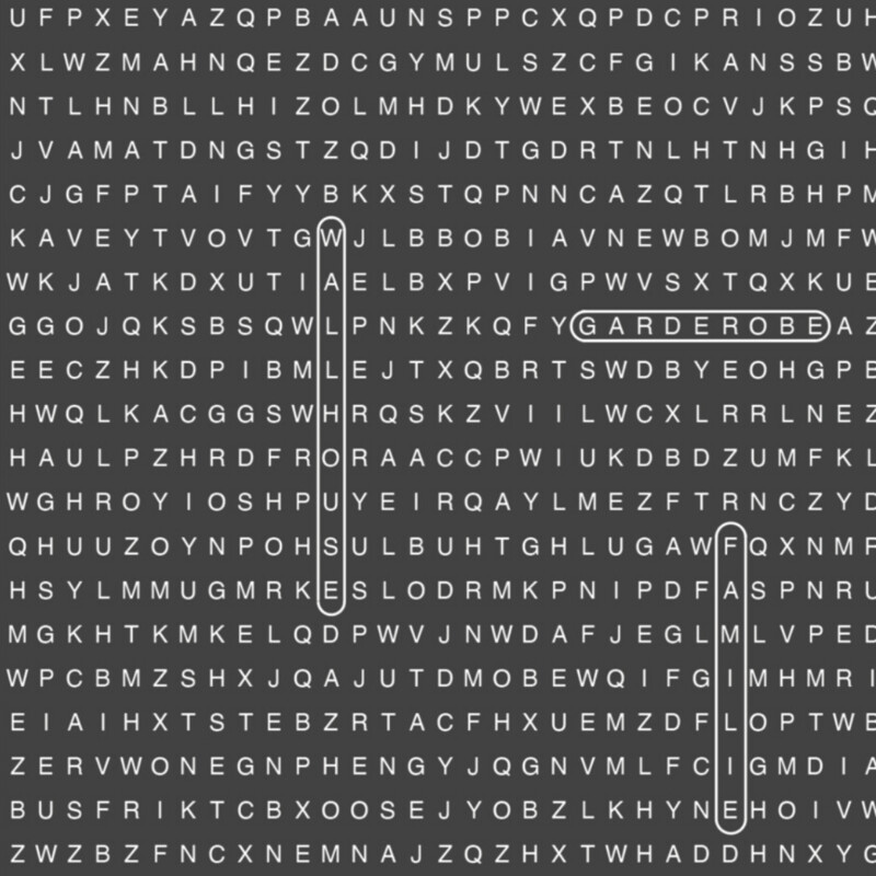 WORD PUZZLE DEEP GREY €49.50m2 ℗