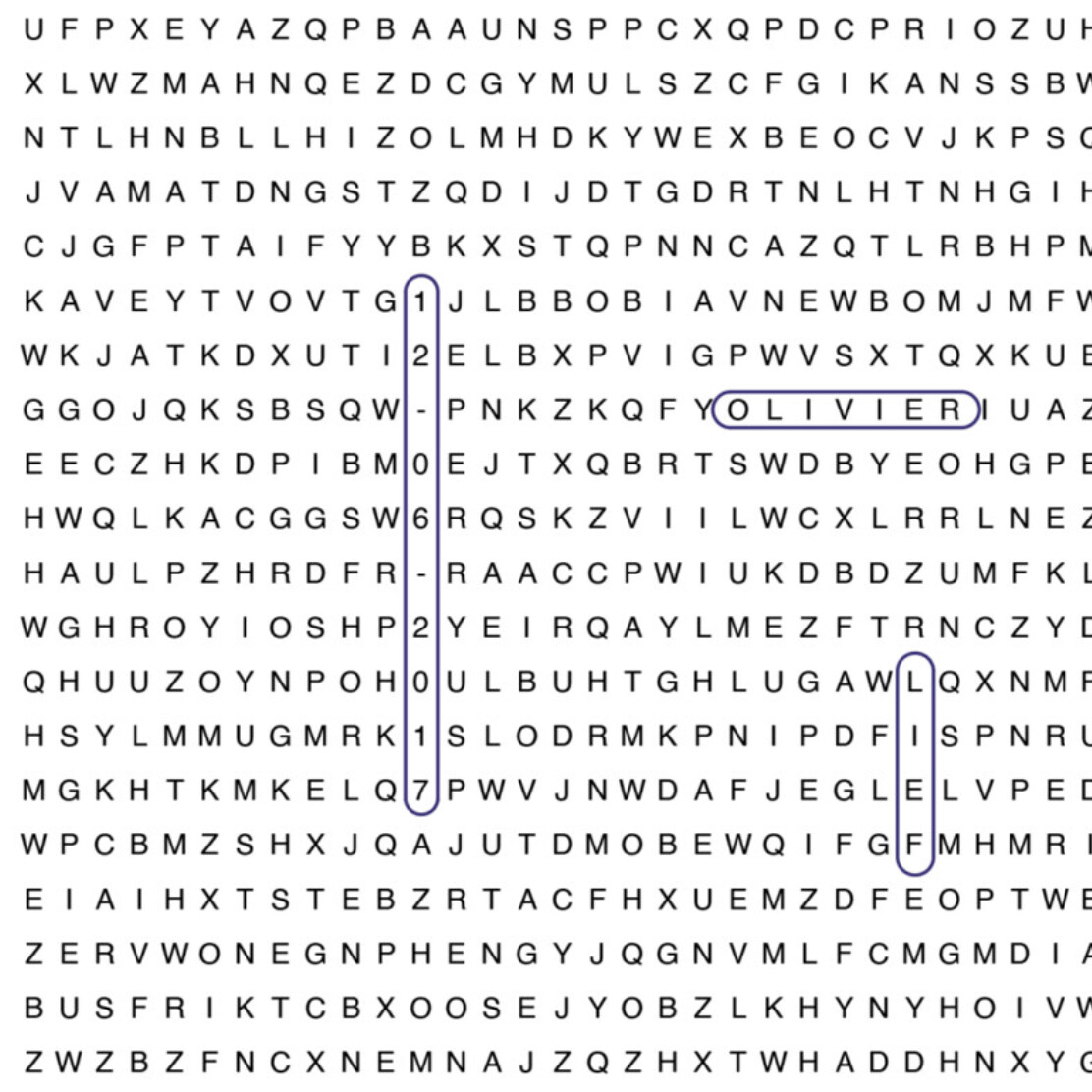 WORD PUZZLE WHITE €49.50m2 ℗