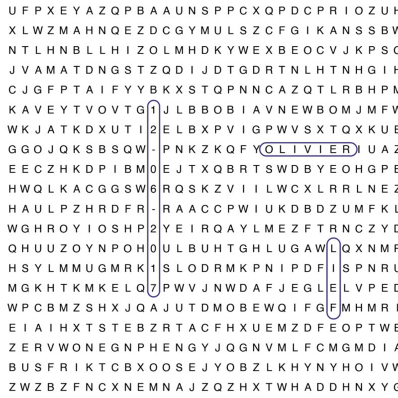 WORD PUZZLE WHITE €49.50m2 ℗