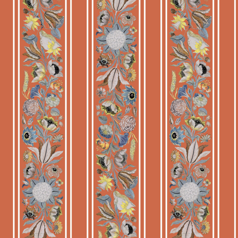 COQUELICOT STRIPE ORANGE €45m2