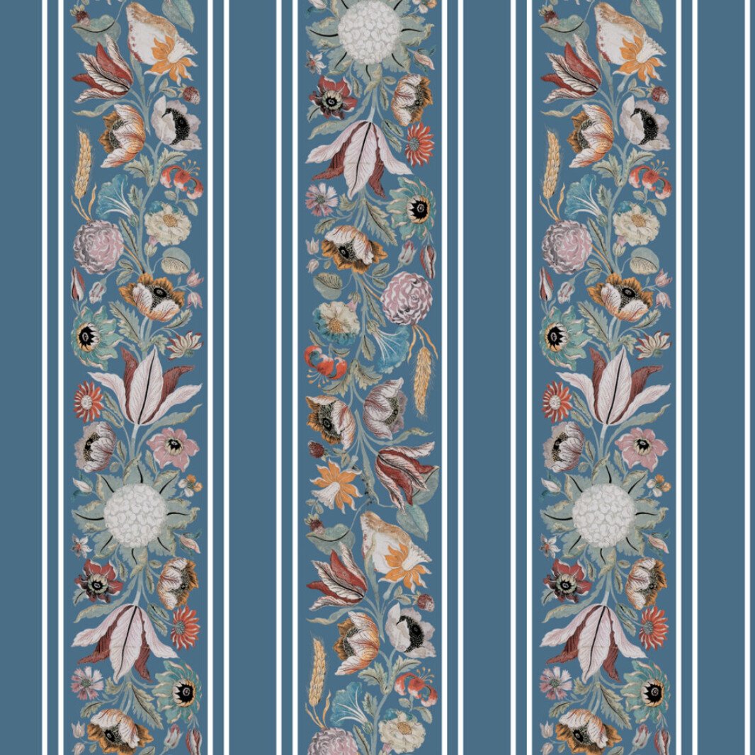 COQUELICOT STRIPE BLUE €45m2