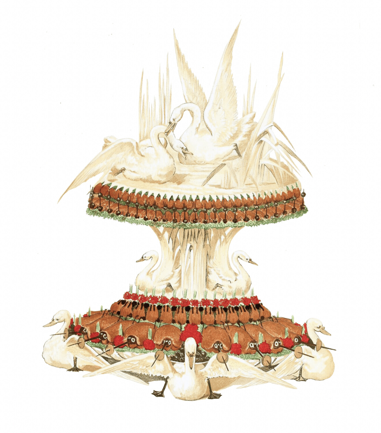 SAVOUREUX, CYGNE SUR TRUFFE WALLSTICKER