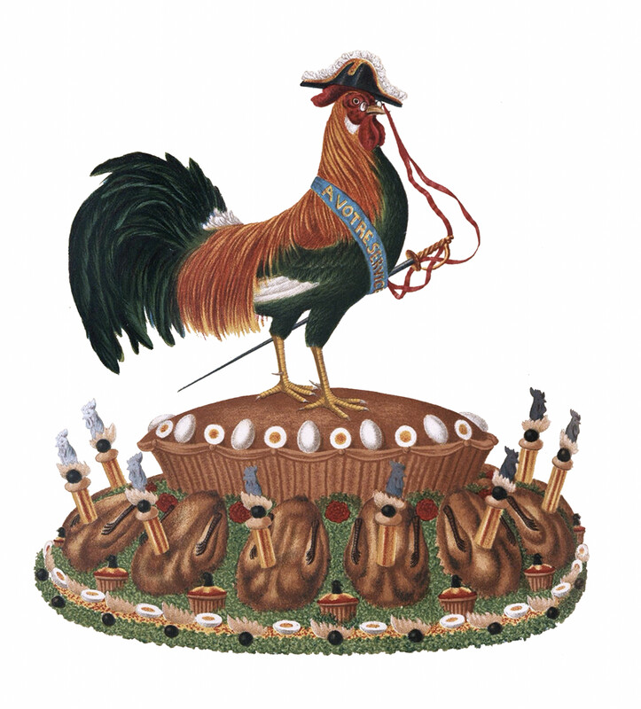 SAVOUREUX, LE COQ ET LES POULES WALLSTICKER