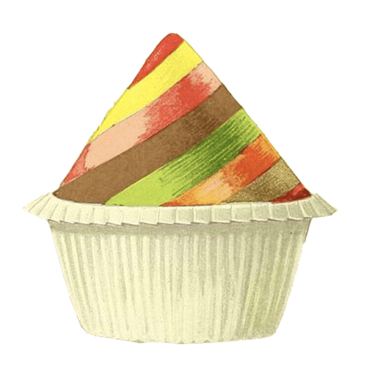 GATEAUX, MUFFINS RAYÉS WALLSTICKER