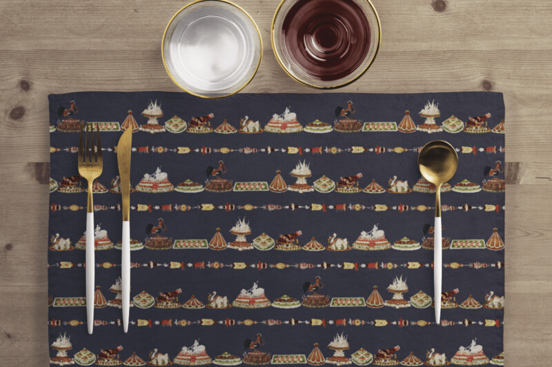 SAVOUREUX DARK BLUE PLACEMATS 2x