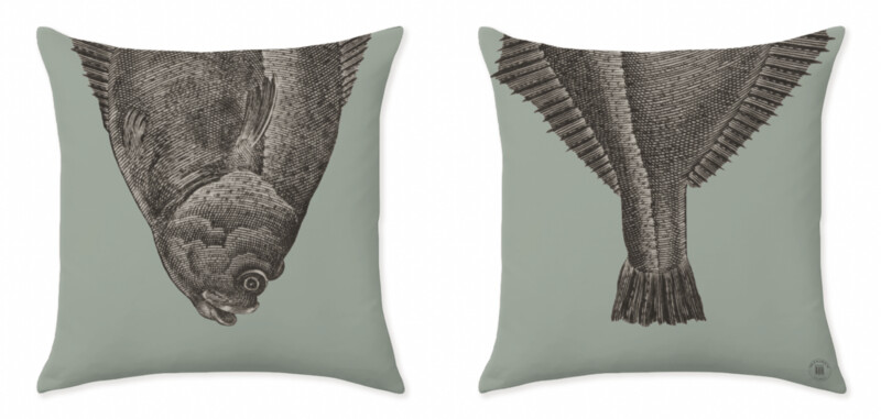 THE LOBSTER/TURBOT MINT GREEN CUSHIONS