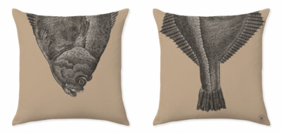 THE LOBSTER/TURBOT YELLOW BEIGE CUSHIONS