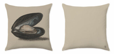 THE OYSTER MUSSLE BEIGE CLOSE UP CUSHIONS