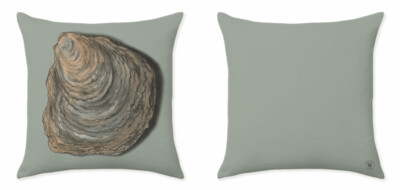 THE OYSTER MINT GREEN CLOSE UP CUSHIONS