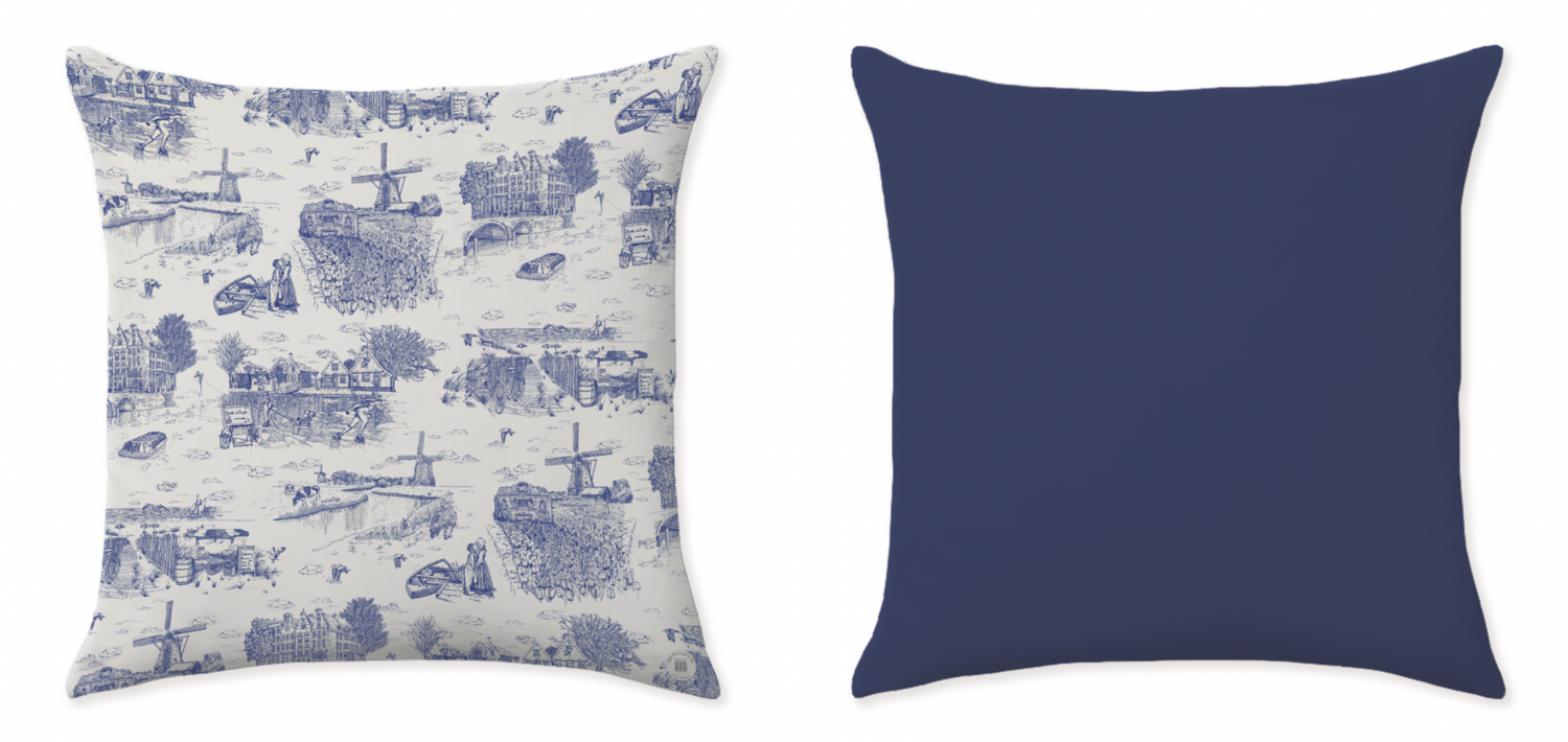 TOILE DE HOLLANDE CLASSIC BLUE CUSHIONS