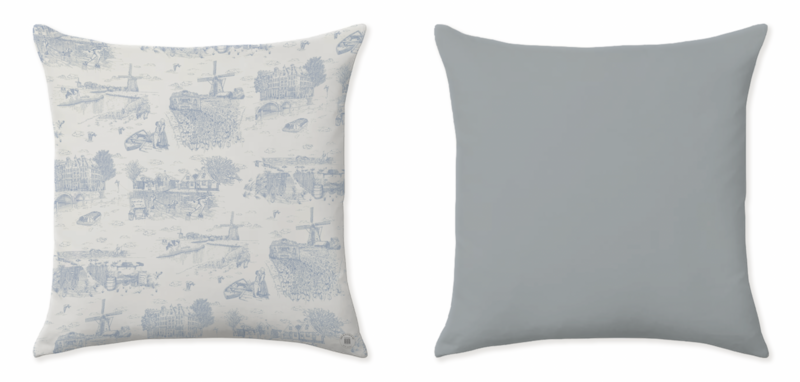 TOILE DE HOLLANDE CLASSIC BABY BLUE CUSHIONS