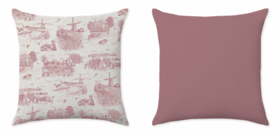 TOILE DE HOLLANDE OLD PINK CUSHIONS