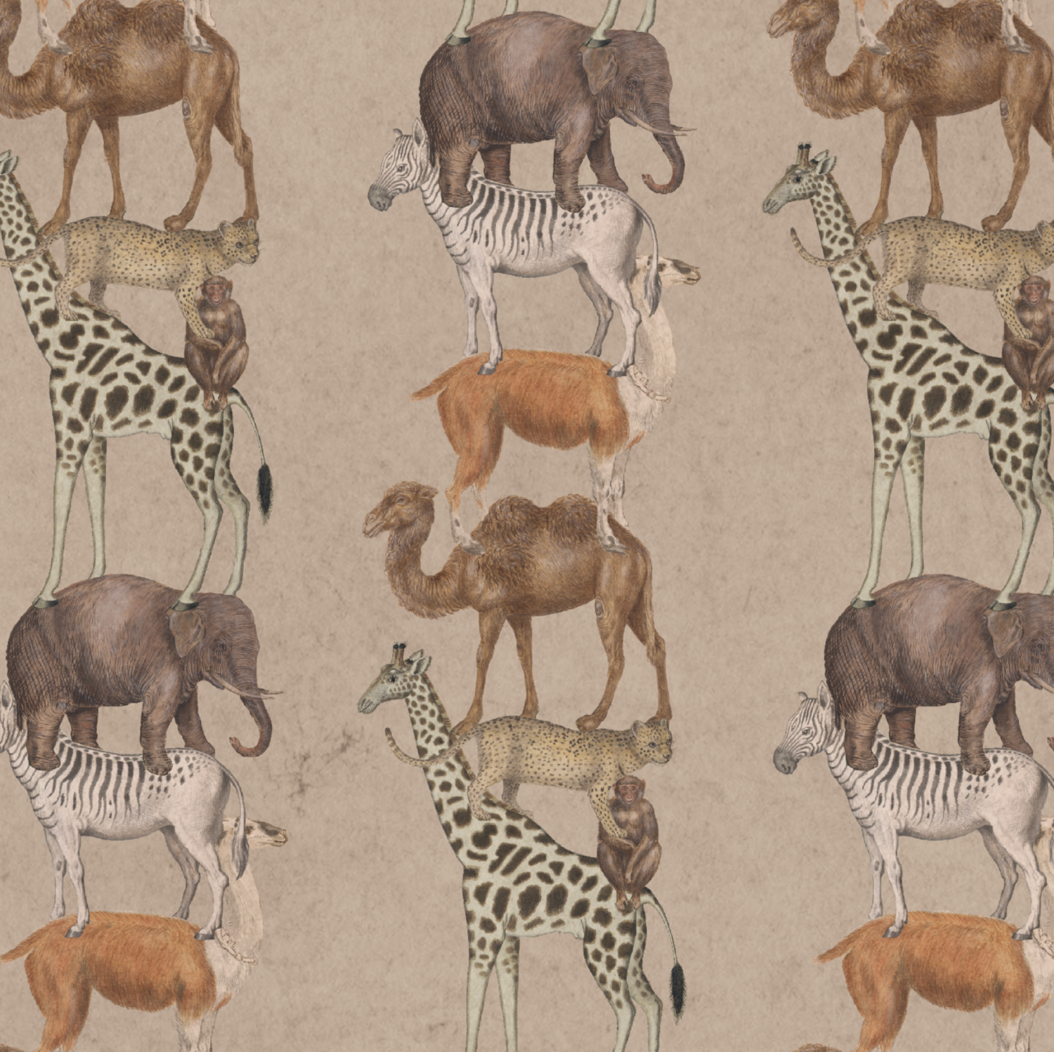 STACKING WILD ANIMALS NUDE €45.00m2