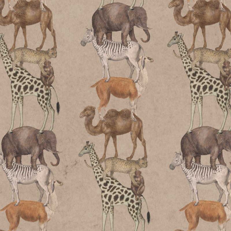 STACKING WILD ANIMALS NUDE €45.00m2