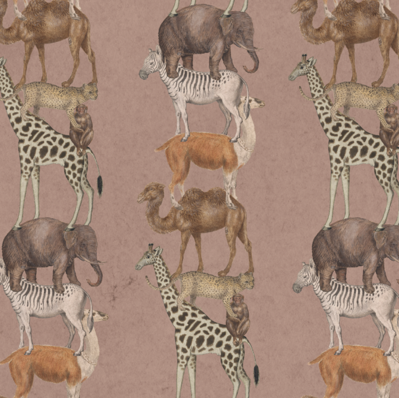 STACKING WILD ANIMALS BABY PINK €45.00m2