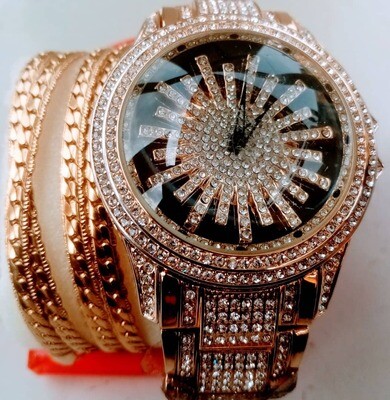 Spinning Wristwatch and Necklace