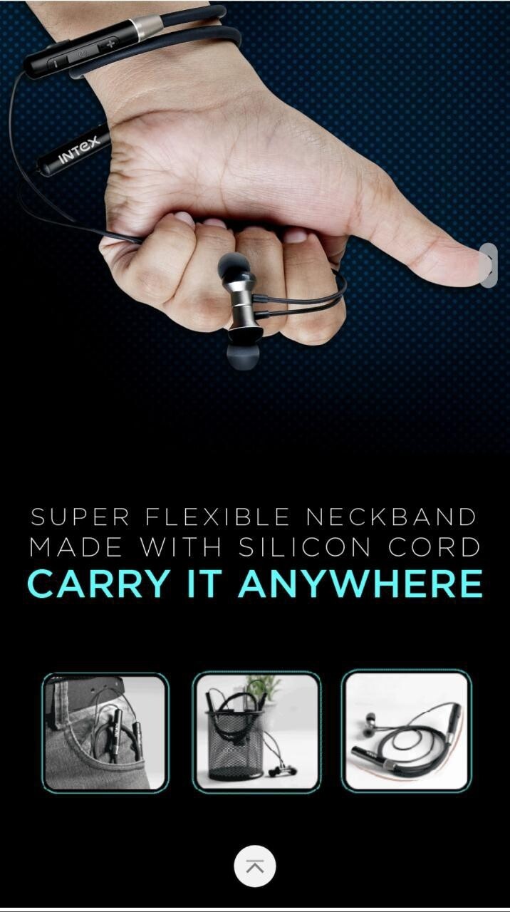 Intex. MUSIQUE FLEXI WIRELESS HEADPHONES